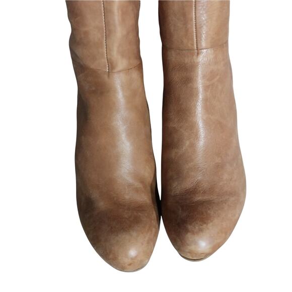 JESSICA SIMPSON! FAWN BEIGE/BROWN GENUINE LEATHER OVER THE KNEE BOOTS! SZ 9M - Picture 5 of 12